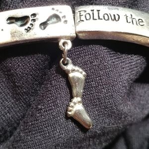 Bracelet ~ Footprints Wording * Feet Charm